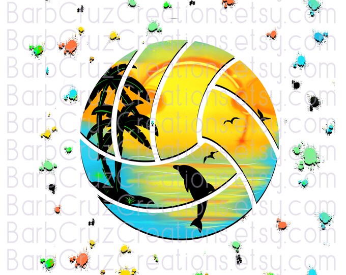 Volleyball, Dolphins, Beach Volleyball, sports, airbrush, splatter paint, png, jpg, digital download, sublimation designs, clipart