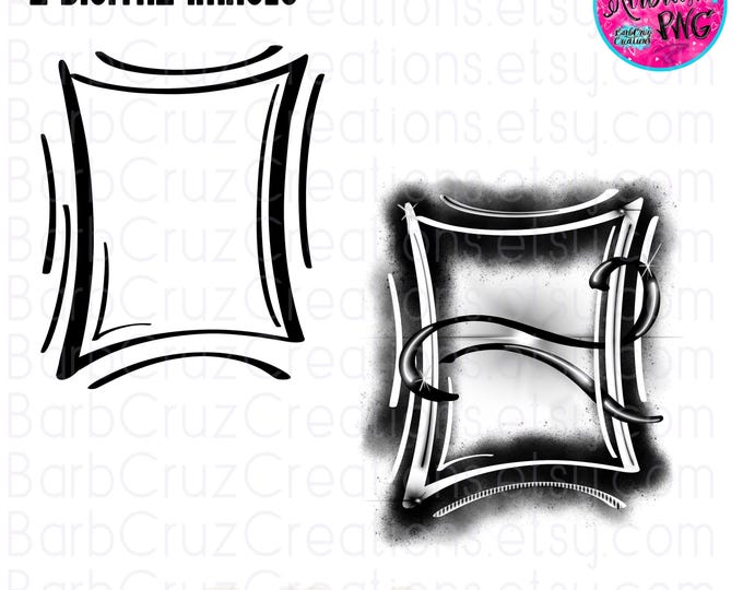 Airbrush png, Black, Celebration, Background, Airbrush Frame, Sublimation, Digital Download, Outline, Clipart, Graffiti art