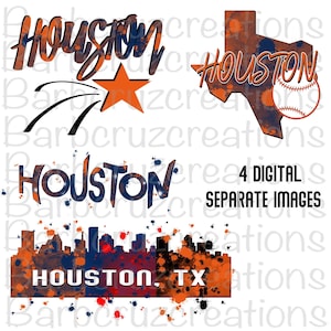Houston, TX, Texas, Baseball, Clip Art, png, digital downloads, sublimation designs, instant downloads, star, city skyline