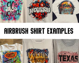90&#39;s Style, trendy retro Customized Custom Airbrush Shirt, Apparel, Shirts, Graffiti T-Shirts, BACH, Vacation, Spray Paint, Old School Shirt
