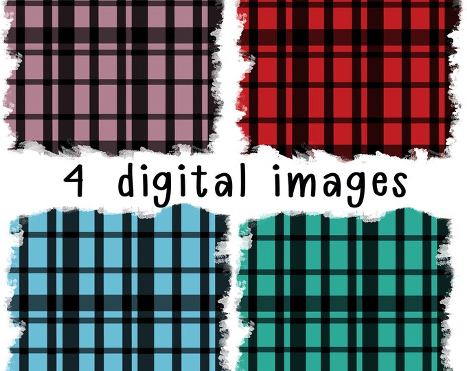 Buffalo Plaid, Tartan, Backgrounds, Torn Edges, Ripped Edges, Sublimation Designs, Christmas png, png, clip art, digital paper, bundle