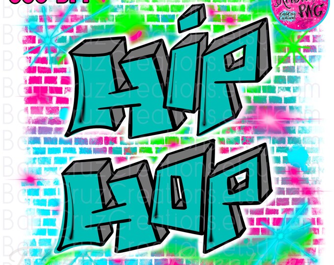 Airbrush Hip Hop Dance Graffiti Brick Wall PNG (Digital Downloads) airbrush png, sublimation, Y2K, 2000s, 90s
