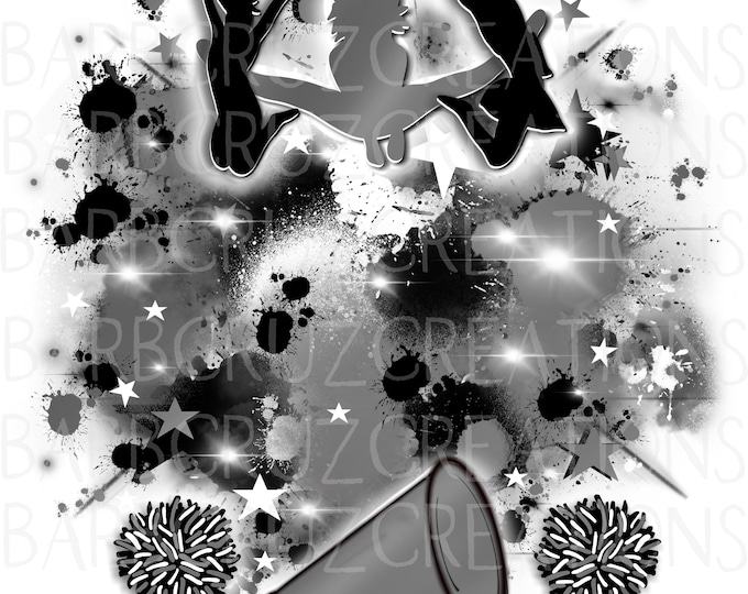 Airbrush png, Star Burst, Cheerleader, designs, Cheer Shirt png, Cheer Team shirt, Sports Team, Airbrush, Cheer Airbrush, Sublimation silver