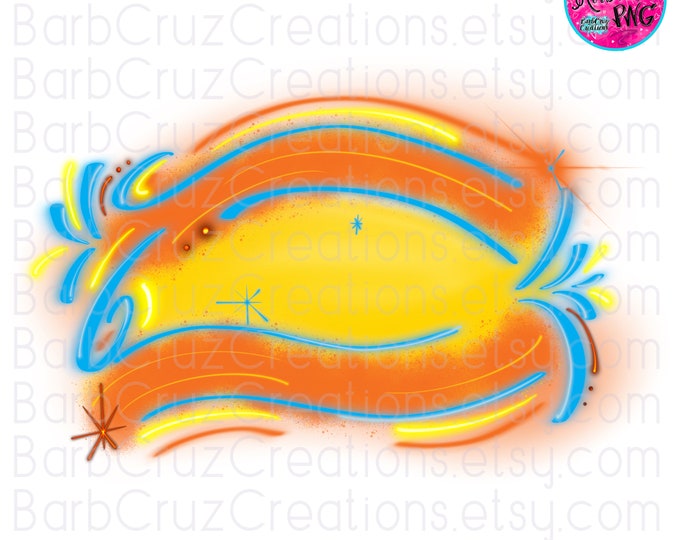Airbrush png, Background, dtf, stickers, Tumbler, Airbrush, Graffiti Wall, backdrop, jpg, sublimation designs, Orange, Yellow, blue