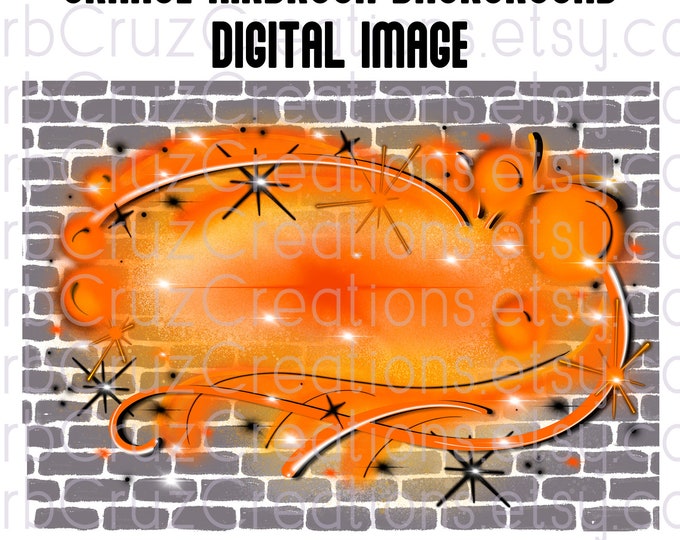 Airbrush png, Background, Orange, Tumbler, Airbrush, Graffiti Wall, clipart, sublimation design, digital download, png sublimation, Hip Hop