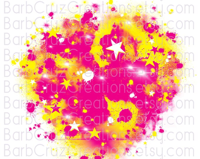 Airbrush, Digital Airbrush, Star bursts, Background, png, jpg, sublimation designs, digital airbrush, shirt transfer, pink, yellow
