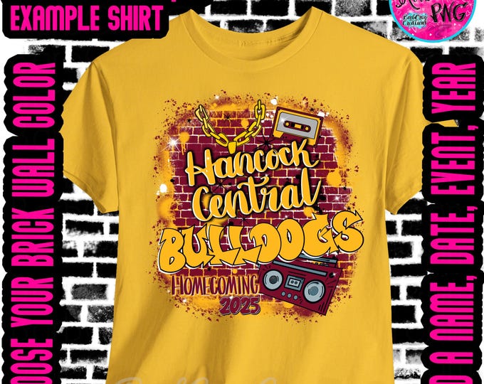 Custom Brick Wall, 90's Style, trendy retro Customized Custom Airbrush Shirt, Apparel, Shirts, Graffiti T-Shirts, BACH, Vacation, Old School