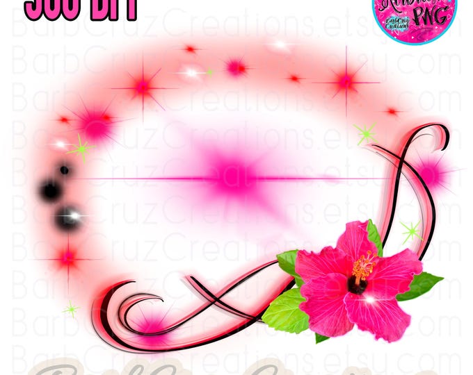 Airbrush Hibiscus Flower PNG, hibiscus, flower, Background, Clipart, sublimation, Digital Download, tshirt design, heat transfer, Digital