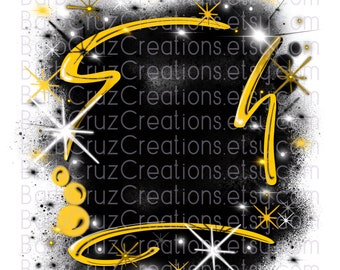 May include: A black background with a yellow stylized number 9 with a yellow starburst effect. The number 9 is outlined in black.