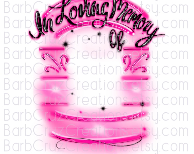 In loving Memory of, In Memory of, Sublimation Designs, Digital Downloads, png, clipart, shirt png, Custom memorial shirt png, Pink
