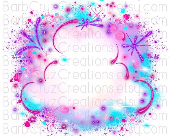 Colorful Airbrush PNG / spray paint/ add your words / DIY Print / Sublimation Designs / Blue, Green / Original Airbrush Custom