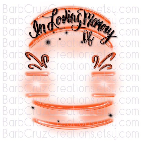 Orange, in loving memory of, in memory of, sublimation designs, digital  downloads, png, clipart, shirt png, custom memorial shirt png, - etsy