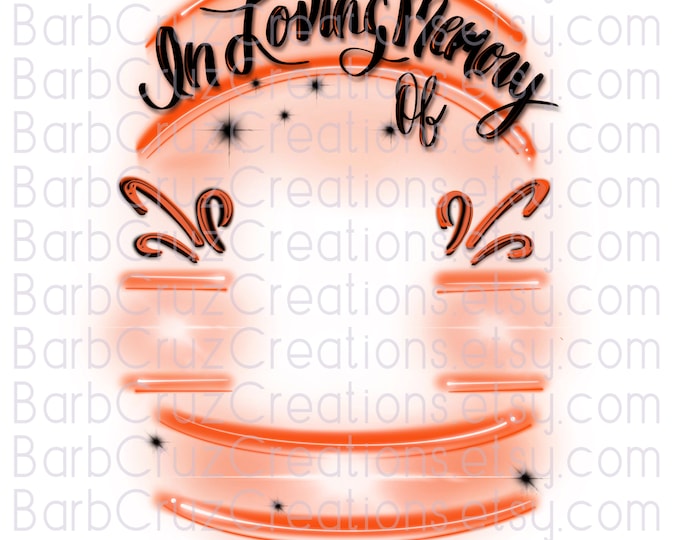 Orange, In loving Memory of, In Memory of, Sublimation Designs, Digital Downloads, png, clipart, shirt png, Custom memorial shirt png,