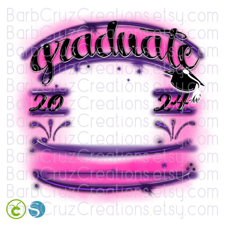 Graduate 2024, Airbrush Png, Senior, Grad, Senior 2024, Digital