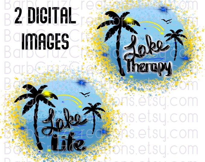Lake, Life on the Lake, sunset, sunrise, Lake Therapy, vacation, airbrush, png, sublimation designs, digital downloads, airbrush lake