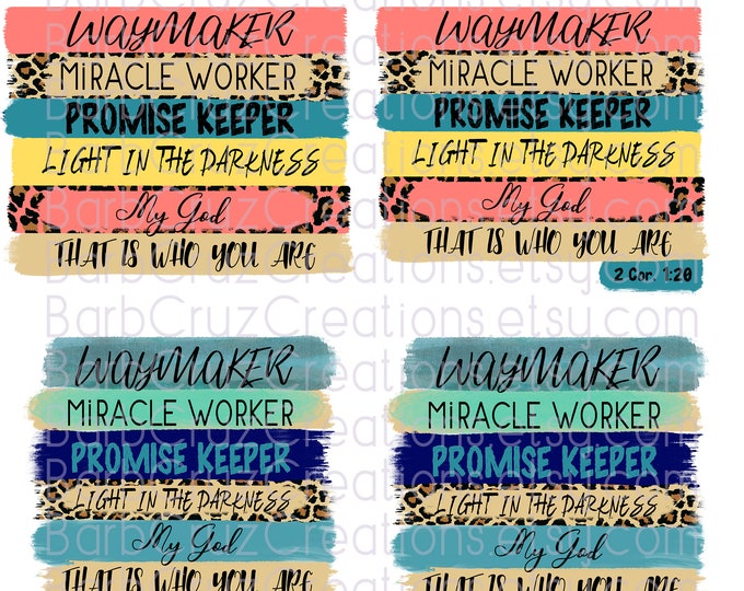 Waymaker, Way Maker, Promise Keeper, Instant Download, Digital Download, sublimation designs, png, clip art, inspirational quotes, encourage