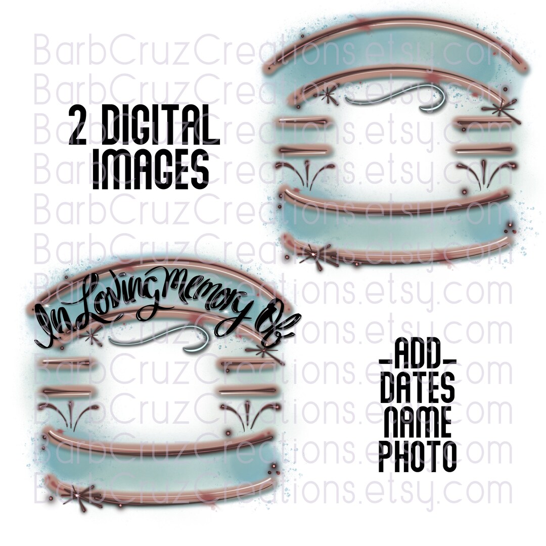 Memory Rip Word Disign In Loving Memory Of, RIP, Mourning, Loss of Loved One, Sublimation ...