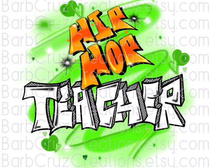 Airbrush png,  Hip Hop Teacher, Shirt Design, Cup design, tote design, bag design, Dance designs, Dance Airbrush, Sublimation Design, png