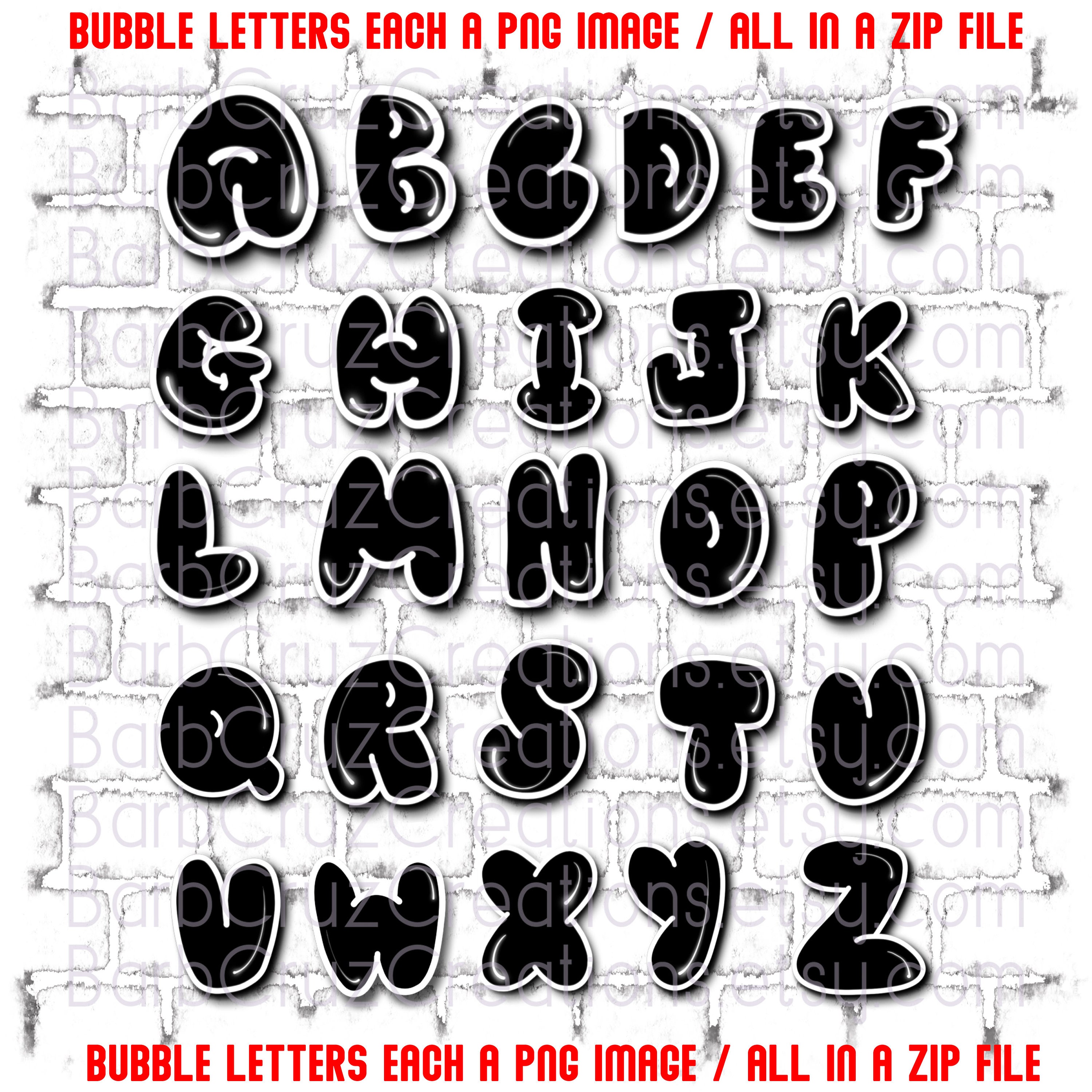 bubble numbers font