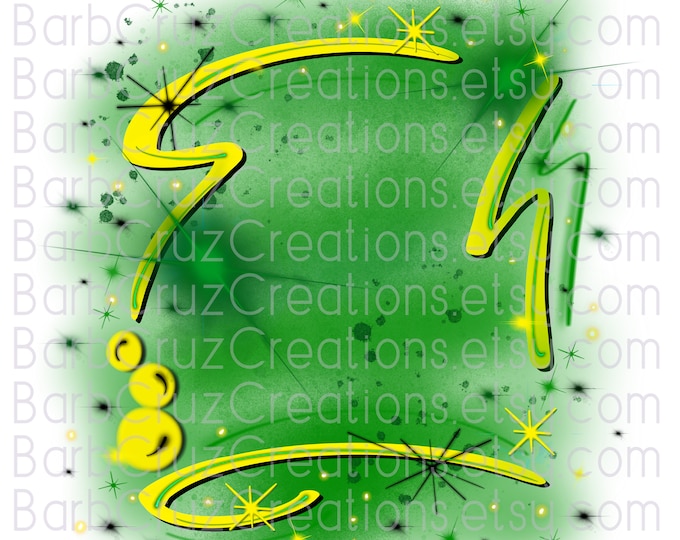 Airbrush png, Airbrush Background png, Green & Yellow, Airbrush, Graffiti Wall, DTF, sublimation design, digital download, digital airbrush