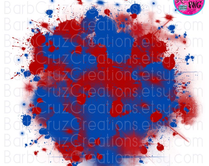 Airbrush png, red, blue, water splatters, star burst, background, Digital Airbrush, png, sublimation design, shirt, spider, man, sports back