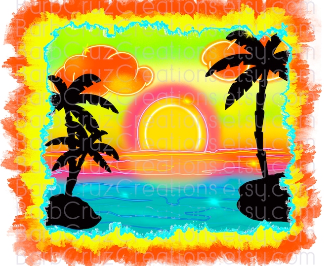Airbrush Digital png, Airbrush Tropical Beach Shirt Pattern, Digital Download, clipart, png, waterslide, Beach Vibes, Sublimation Downloads