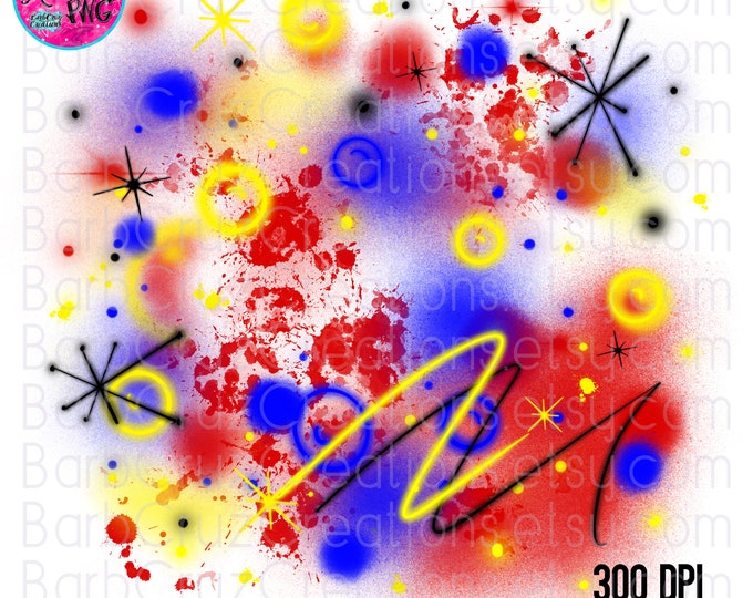 Airbrush png, red, blue, yellow Airbrush Background, diy stickers, Tumbler, Graffiti Wall, sublimation design, digital download, jpg