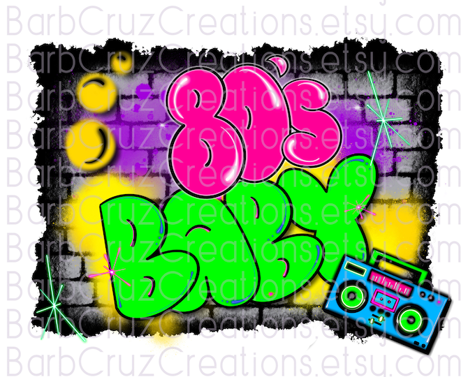 airbrush, Background, 80's, 80s baby, sublimation transfer, digital download, png, clipart, sublimation png, airbrush
