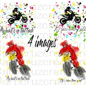 BMX, Motocross, My heart is on that track, It&#39;s race time y&#39;all, dirt bike, racing, digital download, clip art, png, sublimation design
