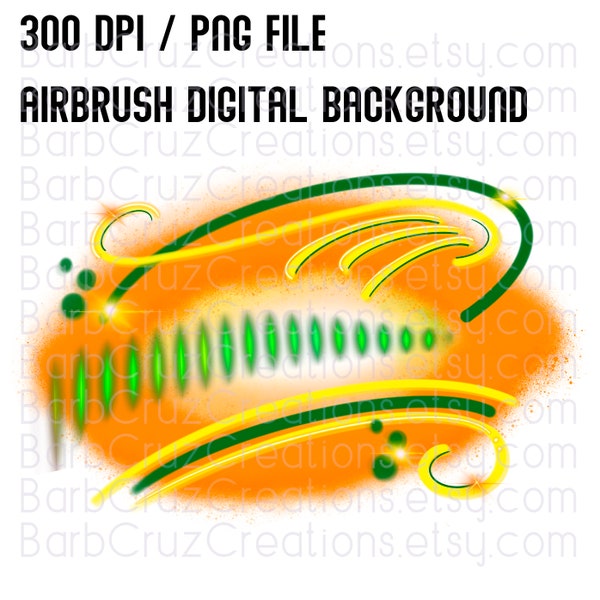 orange, yellow, green, airbrush,, airbrush digital background, digital download, sublimation design, clipart, png, waterslide, background