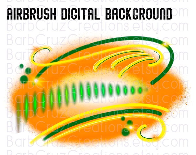 orange, yellow, green, airbrush,, airbrush digital background, digital download, sublimation design, clipart, png, waterslide, background