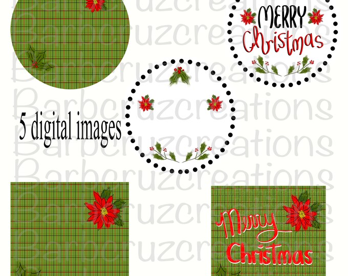 Watercolor, Christmas, Poinsettia, instant download, digital download, sublimation design, Christmas png, clip art, plaid, tartan, bundle, v