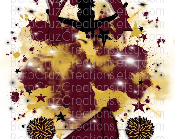 Cheerleader, designs, Cheer Shirt png, Cheer Team shirt, Sports Team Airbrush, Airbrush, Cheer Airbrush, Sublimation Design, deep red, black