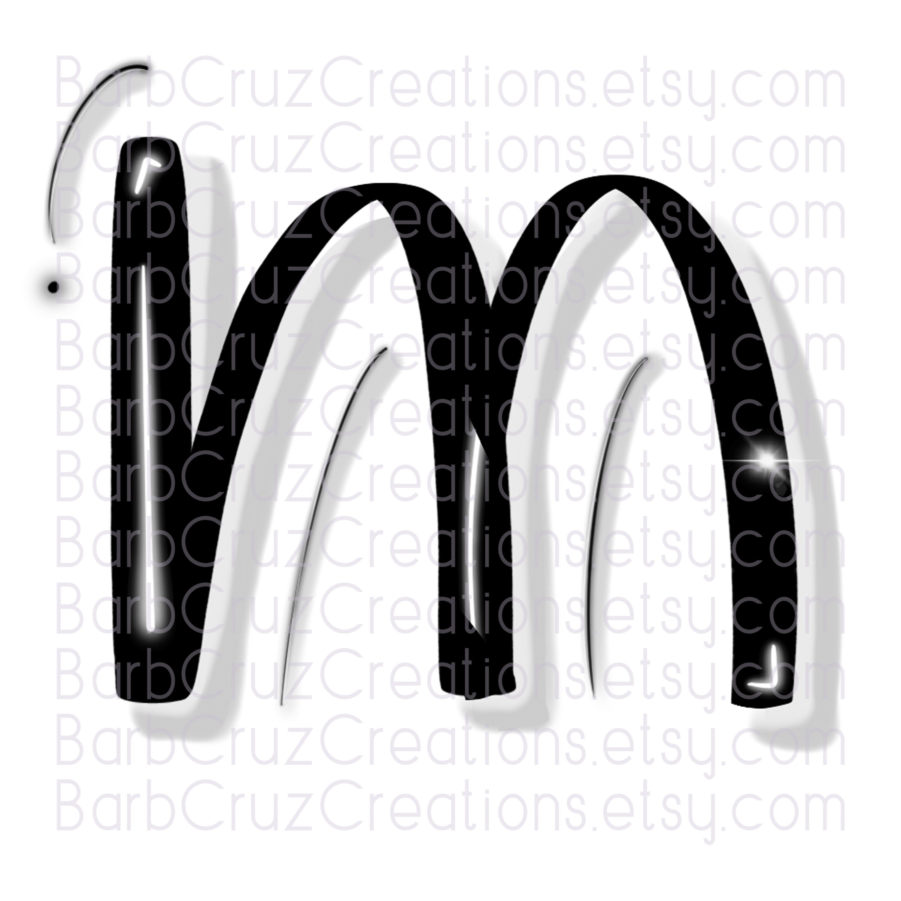 Airbrush Fonts Airbrush Lower Case Letters J L M N Etsy Australia