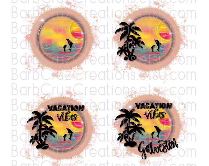 Airbrush png, Original Digital Airbrush, Tropical, Sunset, Sunrise, Paradise, Airbrush, Beach, Ocean, Custom Vacation shirt, sublimation