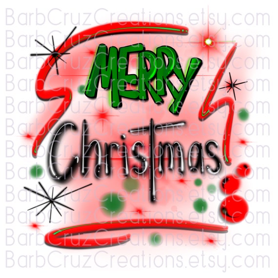 Merry Christmas Airbrush Png Christmas 