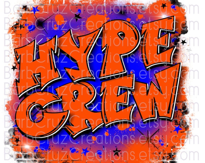 Airbrush Orange & Blue Brick Wall Hype Crew Background, Mom, sublimation png, digital download, png, clipart, sublimation png, vintage, 90's