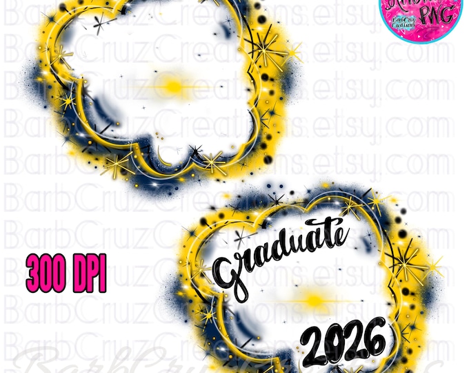 Airbrush PNG, 2026, Graduate, Senior, Digital Download, Add your photo, Class of, Sublimation Designs, Graffiti, High School, College, Grad