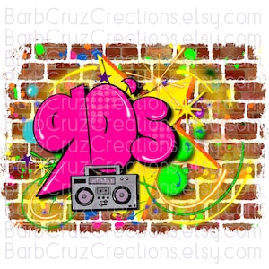 airbrush png, 90&#39;s Background, 90s baby, 90&#39;s airbrush design, sublimation transfer, retro png, airbrush, old skool, DTF, vintage old school
