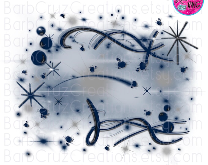 Airbrush png, Airbrush Background, Dark Blue, Silver, sublimation, graffiti designs, digital airbrush, tshirt, backdrops, Black background