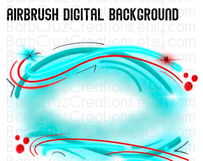 Digital Airbrush, Blue, red, airbrush background, airbrush, digital background, digital download, sublimation designs, clipart, png