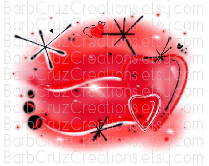 Airbrush png, Red airbrush Be Mine, airbrush hearts, Valentine's Day, Love Image, Heat Transfer png, Shirt png, Sublimation Design, Digital