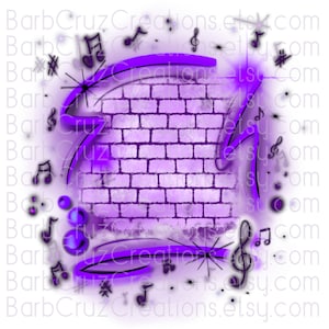 Airbrush, Music, Background, Purple, Digital Airbrush, Graffiti Wall, png, clipart, sublimation designs, digital download, png sublimation