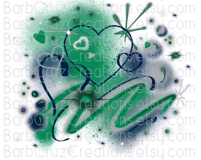 Airbrush Backgrounds, green hearts png, Clipart, pngs, sublimation designs, digital downloads, tshirt designs, heat transfers