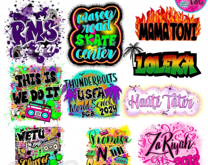 custom image, airbrush apparel designs, digital sublimation custom design, png, personalized, name added to a background in my shop