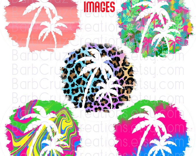 Tropical Palm Tree Designs, Beach Patterns, Backgrounds, png, Digital Downloads, Instant Downloads, Sublimation Designs, Clip Art, Leopard
