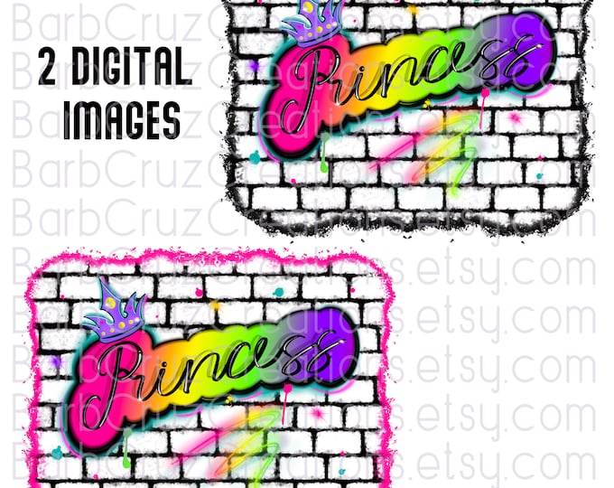 Brick Wall Digital png, Princess, Airbrush Backgrounds, png, Clipart, sublimation designs, digital downloads, tshirt design, heat transfer