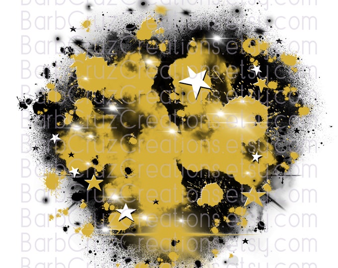 Airbrush, Digital Airbrush, clipart, png, jpg, sublimation designs, digital download, digital airbrush, shirt transfer, black, yellow