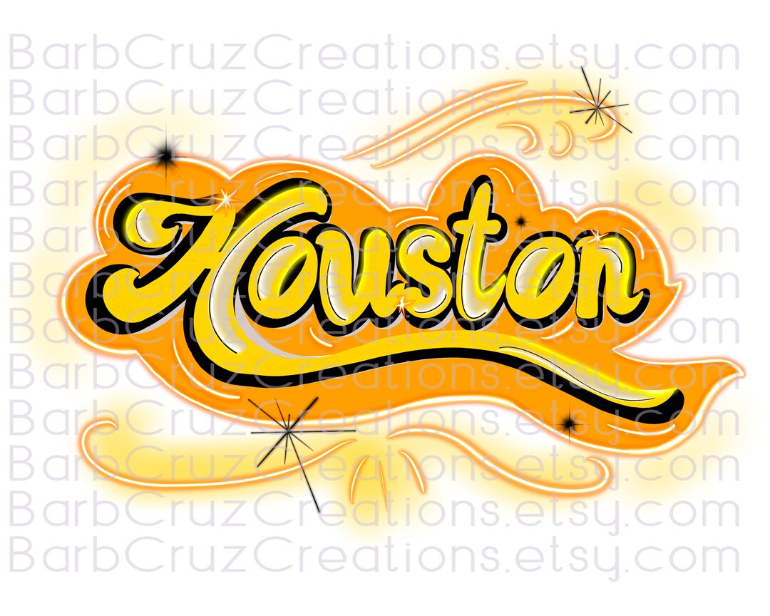 Airbrush, Houston, TX, Texas, Png, Clipart, Sublimation Transfer, Digital Downloads, Waterslides