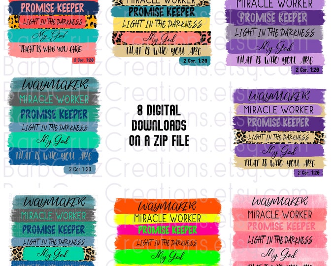 Waymaker, Designs, Bundle, png, Digital Downloads, Zip File, WMPK2020